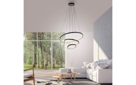 LED-Pendelleuchte Cerchi, schwarz, inkl. Höhenverstellung