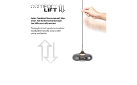 LED-Pendelleuchte Posh, grau, 5-flammig