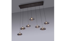LED-Pendelleuchte Posh, grau, 7-flammig