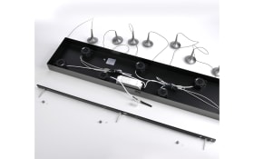 LED-Pendelleuchte Posh, grau, 7-flammig