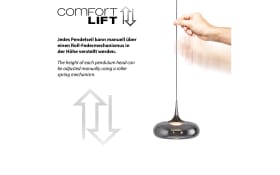 LED-Pendelleuchte Posh, grau, 7-flammig