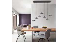 LED-Pendelleuchte Posh, grau, 7-flammig