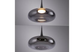 LED-Pendelleuchte Posh, grau, 1-flammig