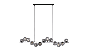 LED-Pendelleuchte Dubai, schwarz/grau