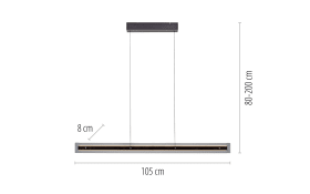 LED-Pendelleuchte Lena, schwarz, inkl. Höhenverstellung