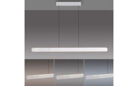 LED-Pendelleuchte Adriana Round, weiß, inkl. Funktionen