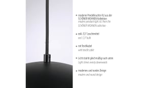 Pendelleuchte Ali, schwarz