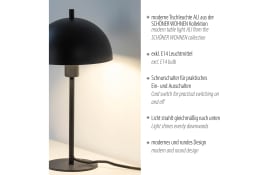 Tischleuchte Ali, schwarz