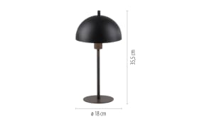 Tischleuchte Ali, schwarz