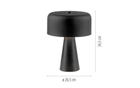 Tischleuchte Pento, schwarz