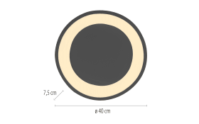 LED-Deckenleuchte Monta, schwarz, inkl. Memoryfunktion