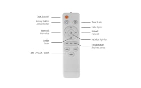 LED-Deckenleuchte Tavoli, schwarz, inkl. Fernbedienung 