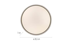 LED-Deckenleuchte Tavoli, schwarz, inkl. Fernbedienung 