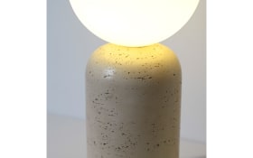 Tischleuchte Traventa, Travertin-Nachbildung