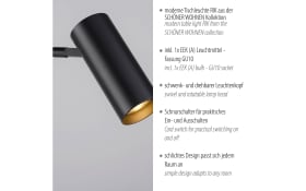 Tischleuchte Rik, schwarz