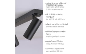 Deckenleuchte Rik, schwarz