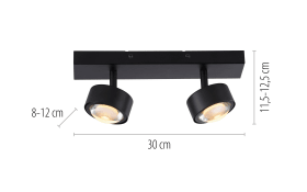 Deckenleuchte Kulu, schwarz