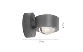 Wandleuchte Chia, silber