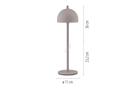 AKKU-Tischleuchte Bellis, sandfarbig