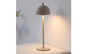 AKKU-Tischleuchte Bellis, sandfarbig