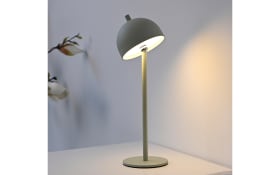 AKKU-Tischleuchte Bellis, graugrün