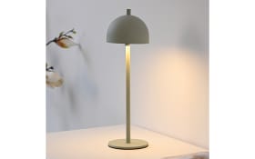 AKKU-Tischleuchte Bellis, graugrün