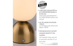 LED-Akkutischleuchte Rudi Schöner Wohnen, goldfarbig, inkl. CCT Funktion