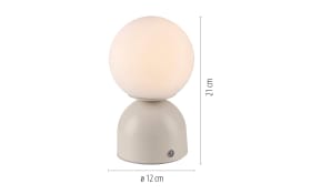 LED-Akkutischleuchte Rudi, sandfarbig, inkl. CCT Funktion