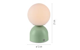 LED-Akkutischleuchte Rudi Schöner Wohnen, mintfarbig, inkl. CCT Funktion