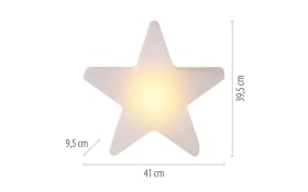 Akku-Tischleuchte Star, weiß, 39,5 cm, inkl. RGBW Farbwechsler
