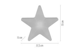 Akku-Tischleuchte Star, weiß, 55 cm, inkl. RGBW Farbwechsler
