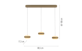 LED-Pendelleuchte Elmo, sandfarbig