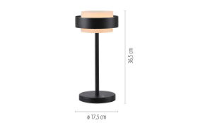 LED-Tischleuchte Elmo, schwarz