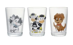 Becher-Set, Hoftiere Motiv, 3-teilig