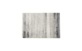 Platzmatte Teak, Kunststoff, grau
