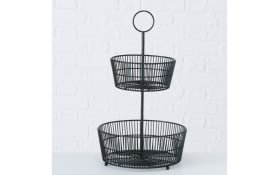 Etagere Gea in matt schwarz, 46 cm
