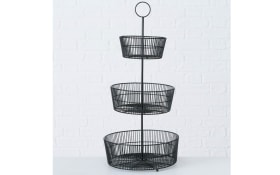 Etagere Gea in matt schwarz, 66 cm