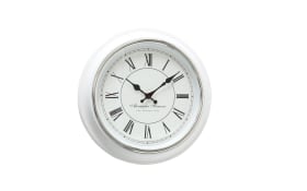 Wanduhr Yella aus Kunststoff in weiß
