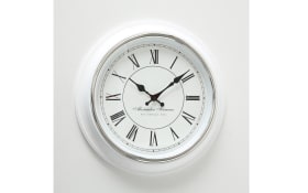 Wanduhr Yella aus Kunststoff in weiß