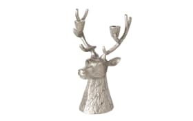 Kerzenleuchter Theodor Hirsch, Aluminium vernickelt, silber, 31,5 cm