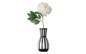 Vase Spector, schwarz/weiß gestreift, 26 cm