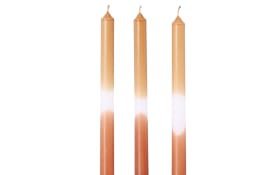 Stabkerzen-3er Set Duo, rot/weiß, 25,5 cm