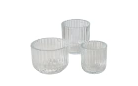 Windlichtset Sikel, Glas, 3-teilig