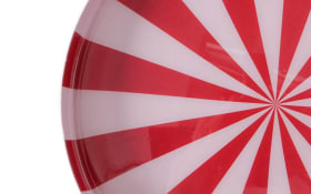 Kerzenteller Claire, rot/weiß, 20,5 cm