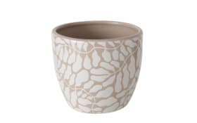Übertopfset Tysko, beige/weiß, 2-teilig