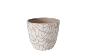 Übertopfset Tysko, beige/weiß, 2-teilig