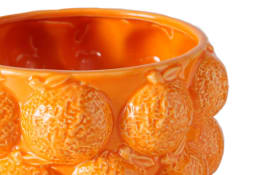 Übertopf Orange, orange/grün, 15 cm