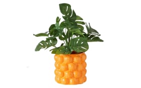 Übertopf Orange, orange/grün, 15 cm