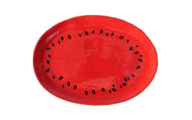Servierplatte Melone, rot/grün