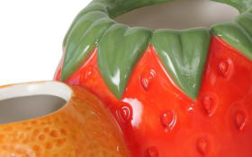 Vase Frutas, rot/orange/grün